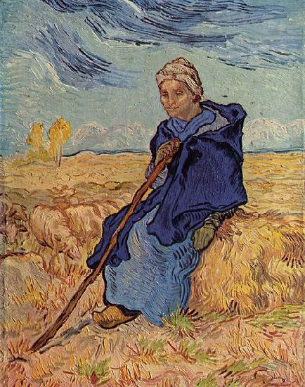 Vincent Van Gogh Die Hirtin Sweden oil painting art